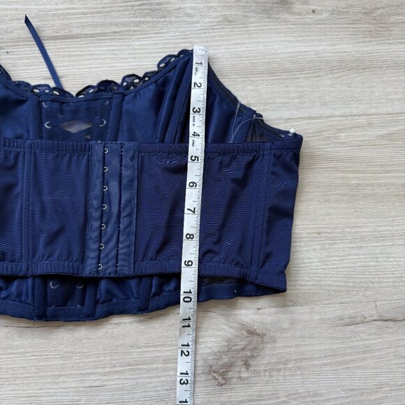 Victoria’s Secret Corset Top Bustier Lace Blue Strapless XL - Picture 10 of 12